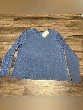 a new day Men's Long Sleeve Crewneck Shirt - Slate Blue